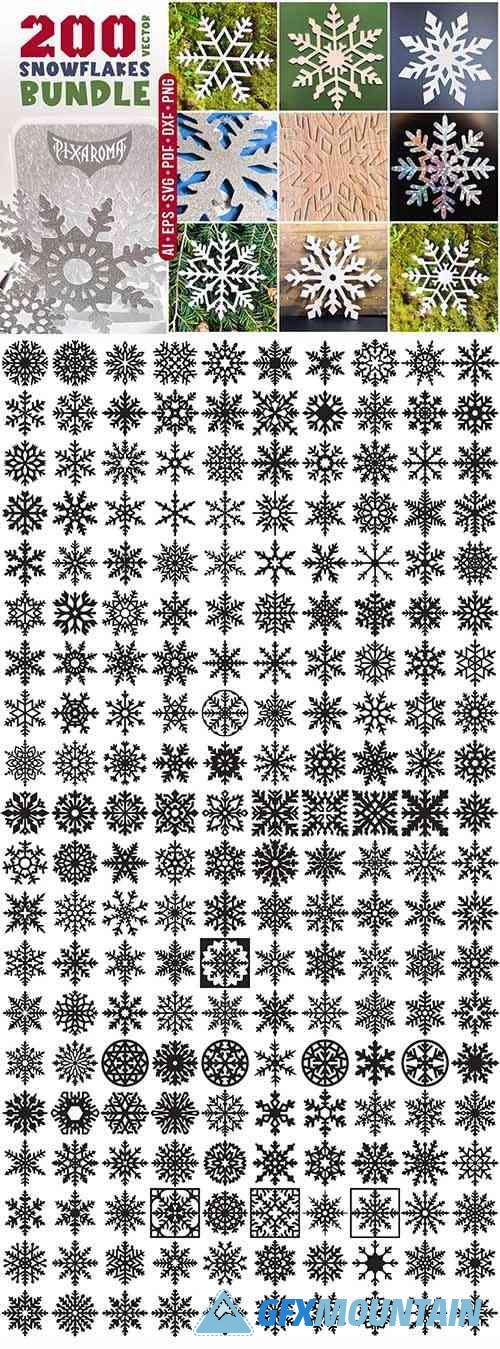 200 Snowflakes Bundle