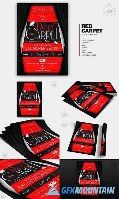 Red Carpet Flyer Template