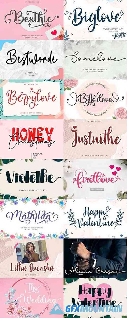 Valentine Font Bundle