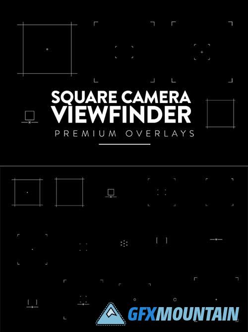 15 Square Camera Viewfinder Overlays