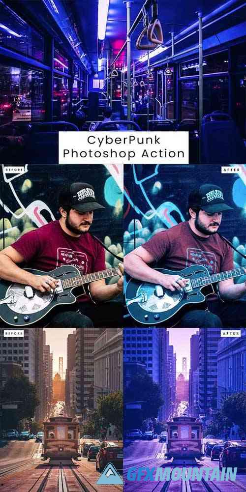 CyberPunk Photoshop Action