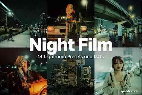 14 Night Film Lightroom Presets LUTs