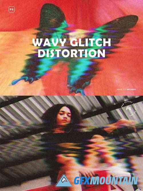 Wavy Glitch Photo Effect