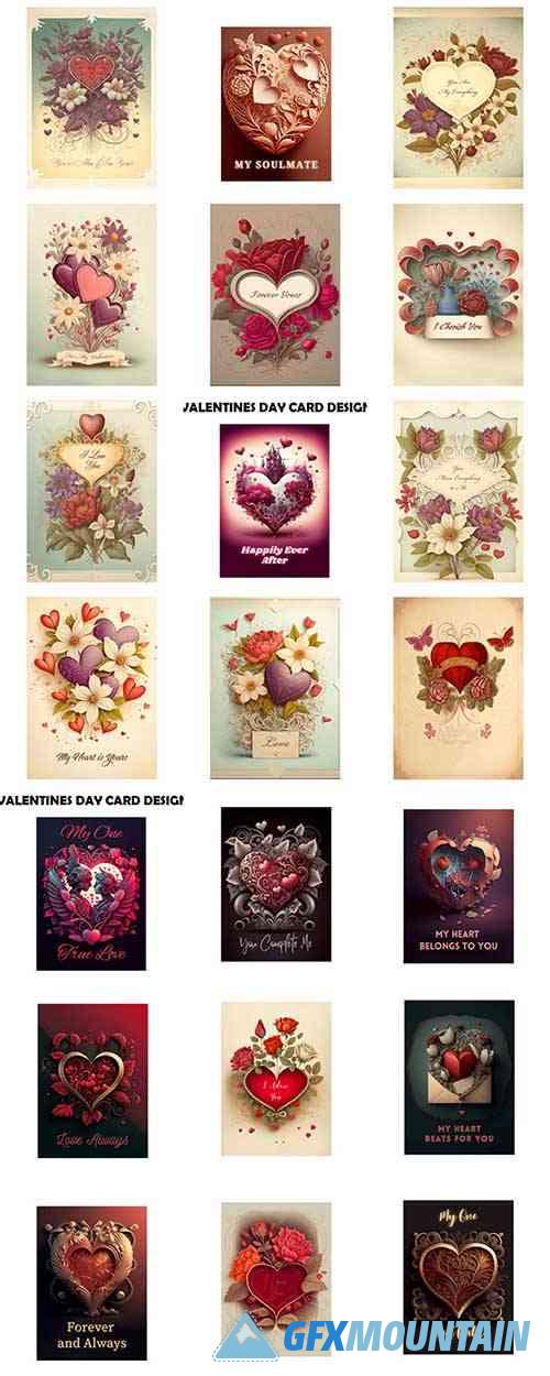 Valentine's Day Card Design Bundle