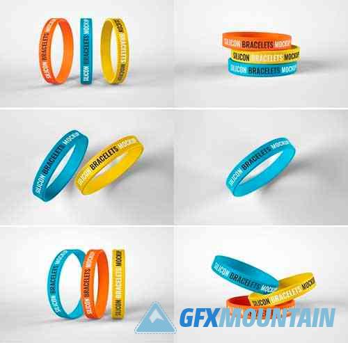 Silicone Bracelet Mockup Set | Wristband