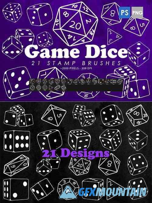 Game Dice Photoshop Stamp Brushes