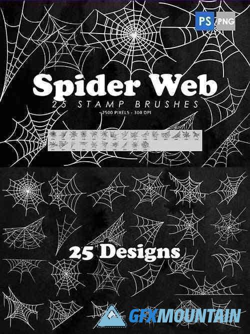 Spider Web Photoshop Stamp Brushes 