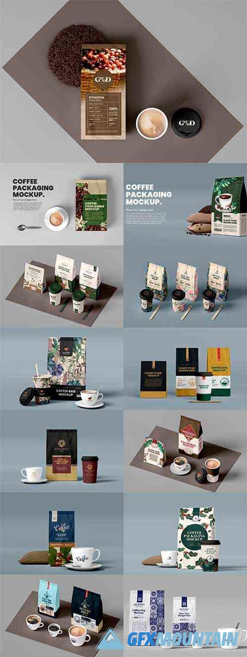 Coffee branding packaging mockup beautiful design