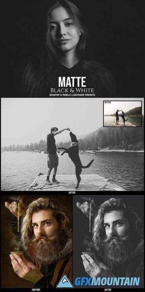 Matte Black & White - Desktop & Lightroom Presets