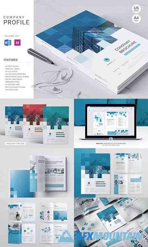 Corporate Brochure Word InDesign