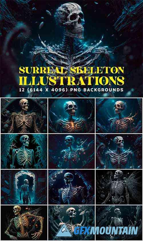 Surreal Skeleton Illustrations 6K