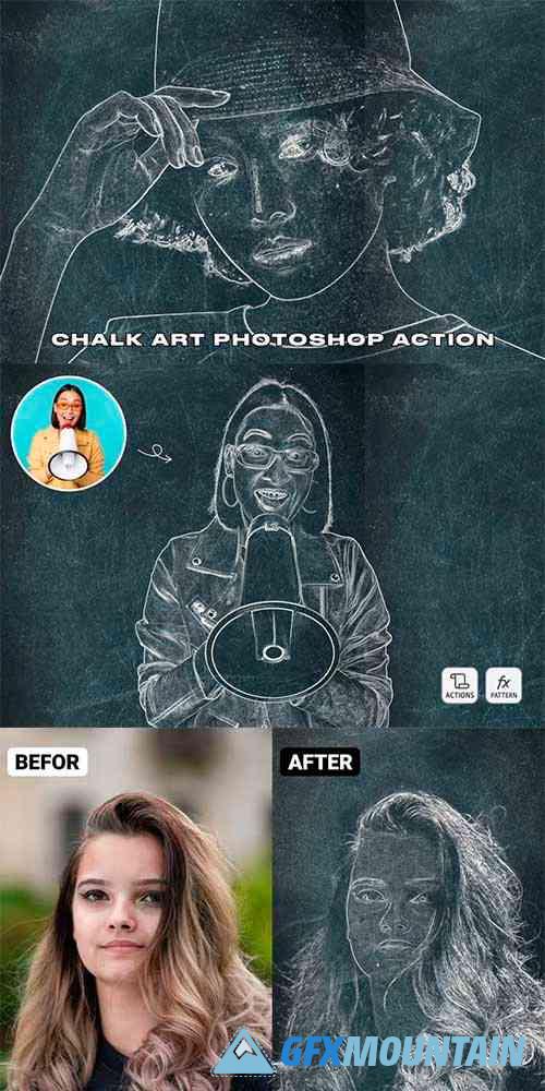 Chalk Art Photoshop Action