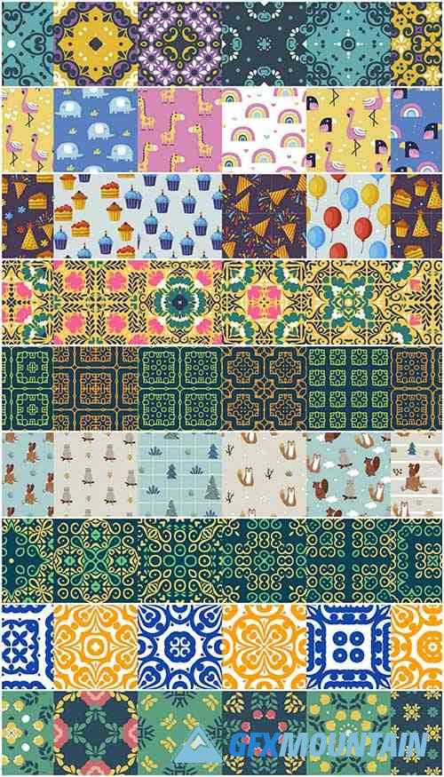Seamless Pattern Beautiful Design Collection