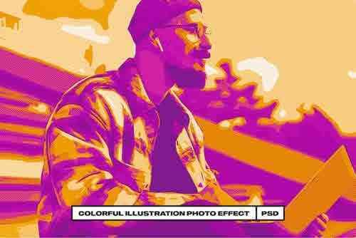 Colorful Illustration Photo Effect