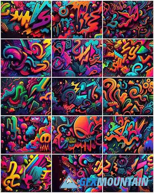 16 Neon Graffiti Wallpapers in 6K
