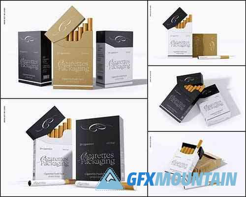 Cigarette push pack psd template mockup beautiful design