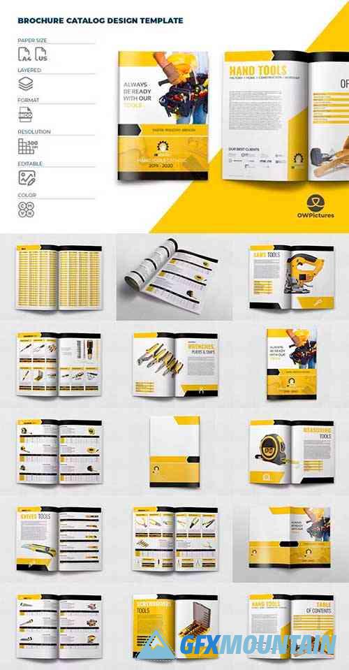 Hand Tools Products Catalog Brochure Template