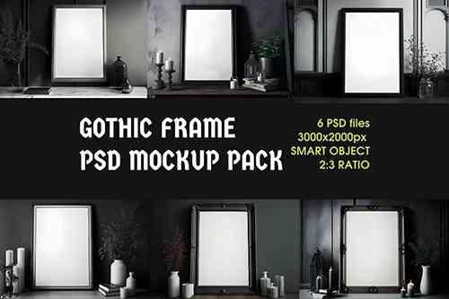 Gothic Frame PSD Mockup