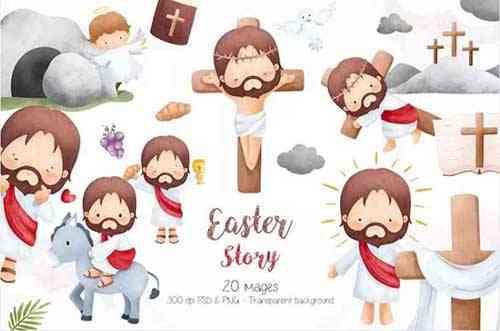 Easter Story Clipart Beautiful Design
