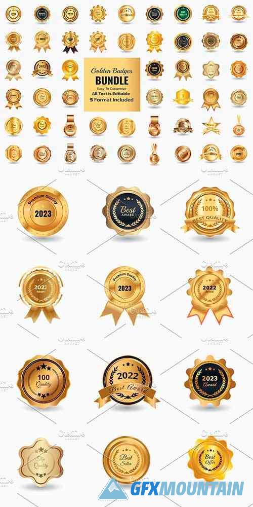 Golden Luxury Badges Collections