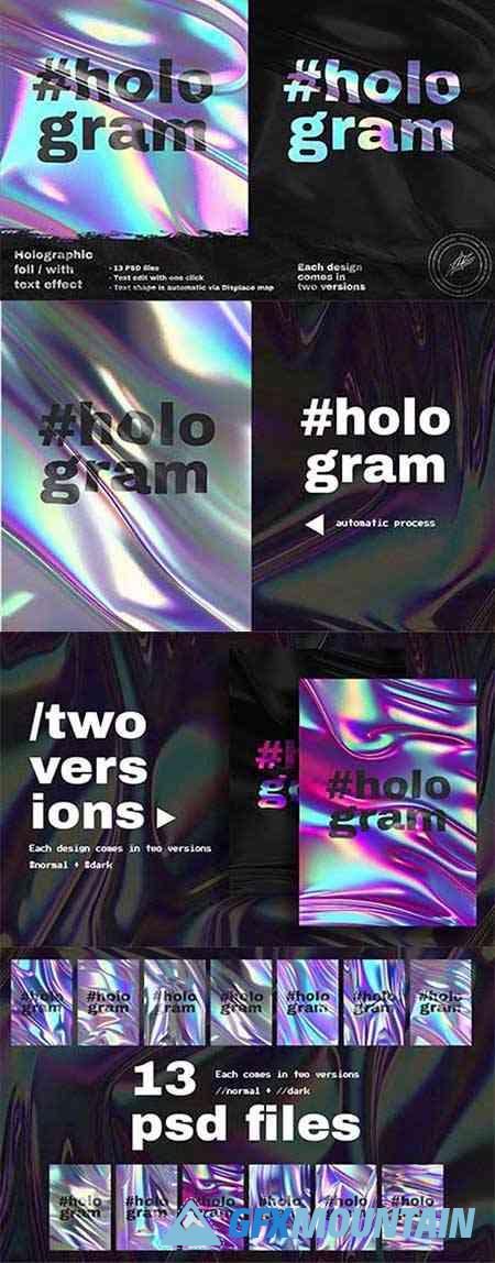 Holographic Foil with Text Effect