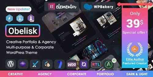 Obelisk v1.7.6 - Agency Portfolio & Creative WordPress Theme