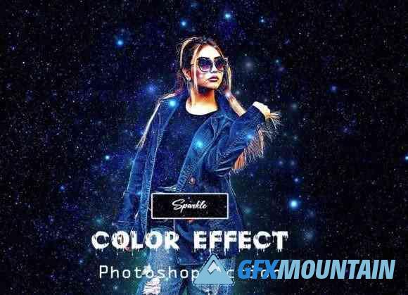 Sparkle Color Effect PS Action