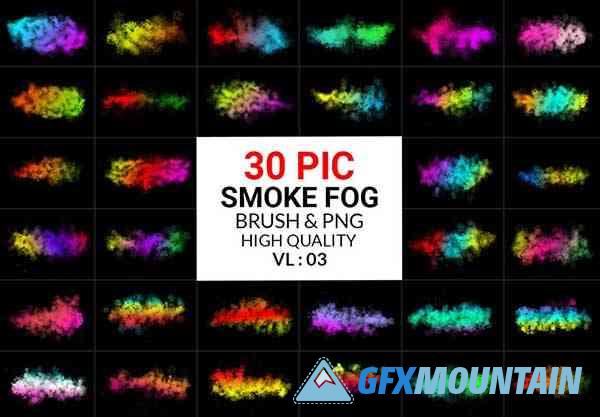 Colorful Smoke Fog Brush & Png