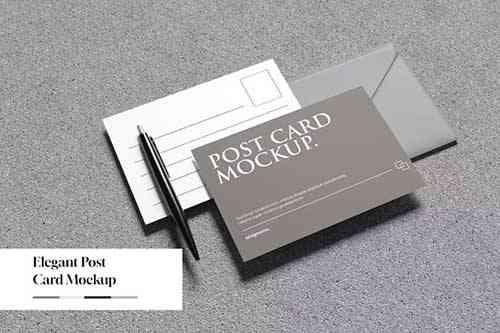 Elegant Post Card Mockup