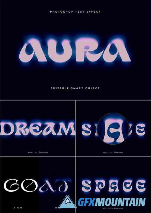 Blurred Aura PSD Text Effect