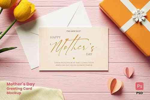 Happy Mother's Day Greeting Card Mockup