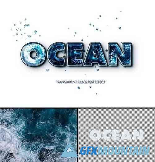 Combined Text and Photo Ocean Effect Mockup