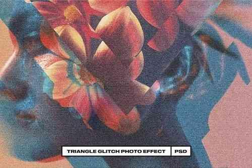 Triangle Glitch Photo Effect