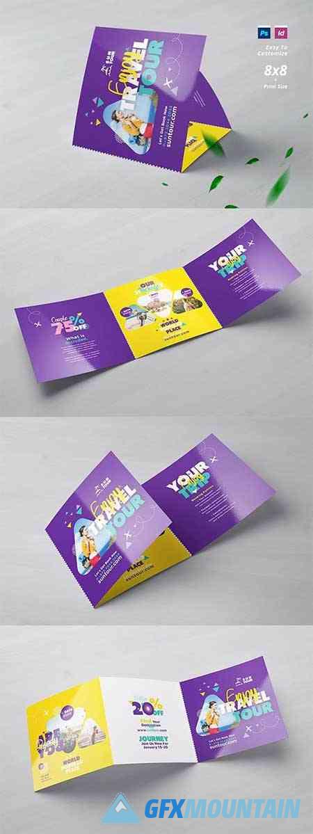 Travel Agency Square Trifold Brochure