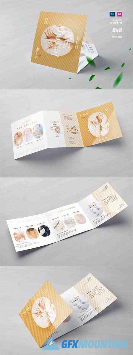 Jewelry Store Square Trifold Brochure
