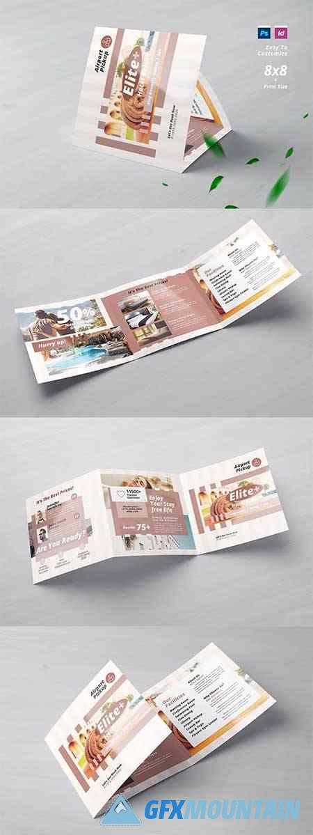 Hotel & Resort Square Trifold Brochure