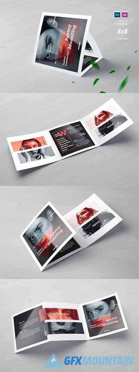 Model Agency Square Trifold Brochure