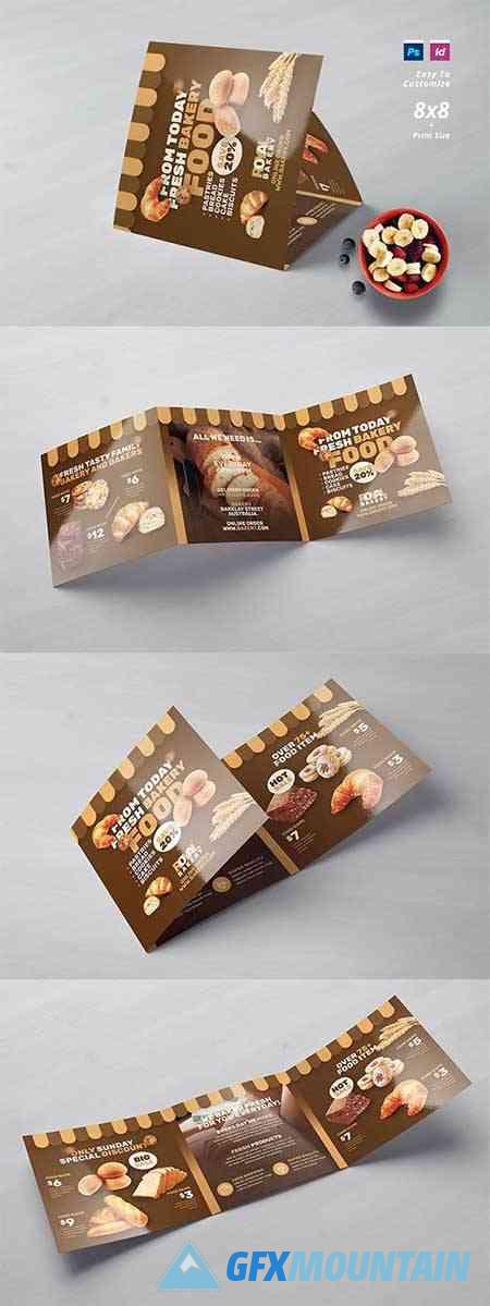 Bakery Food Square Trifold Brochure