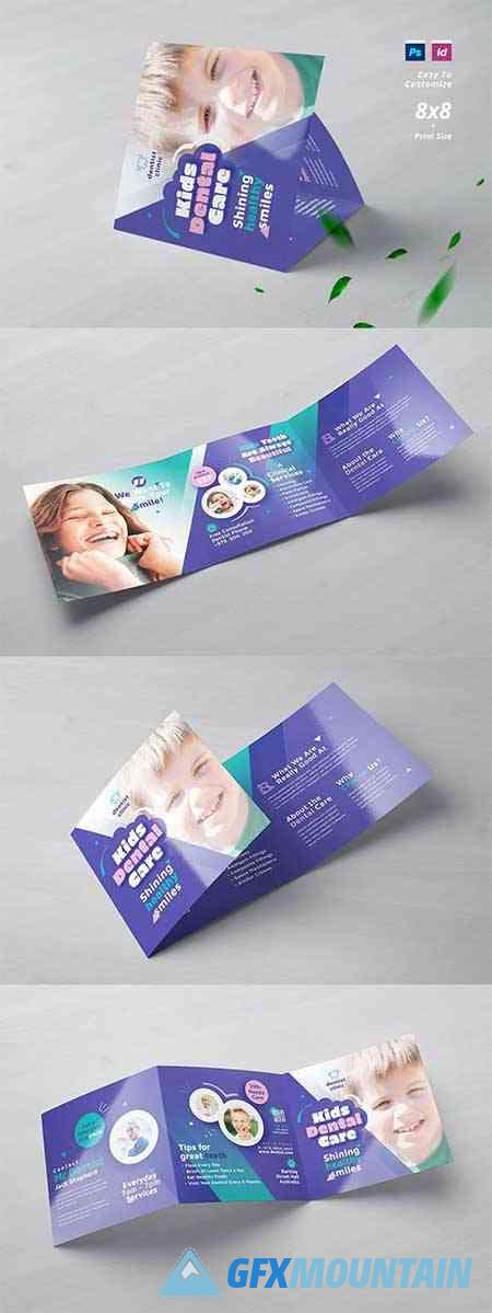 Kids Dental Square Trifold Brochure