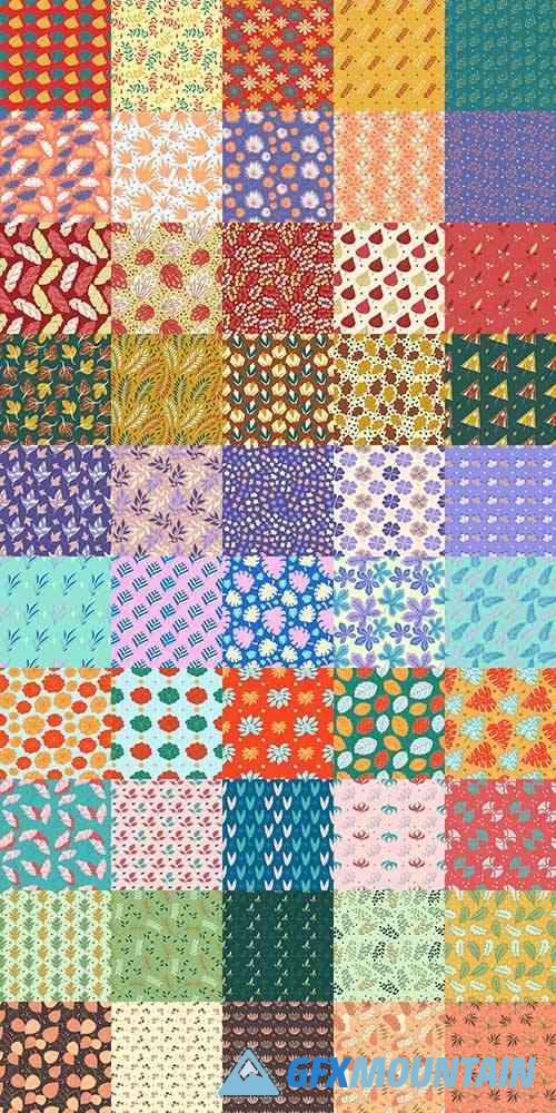 Floral Patterns Seamless Backgrounds