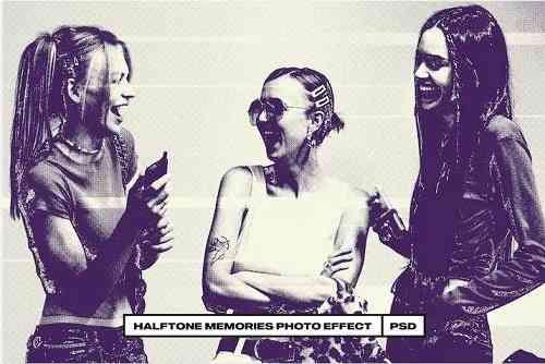 Halftone Memories Photo Effect