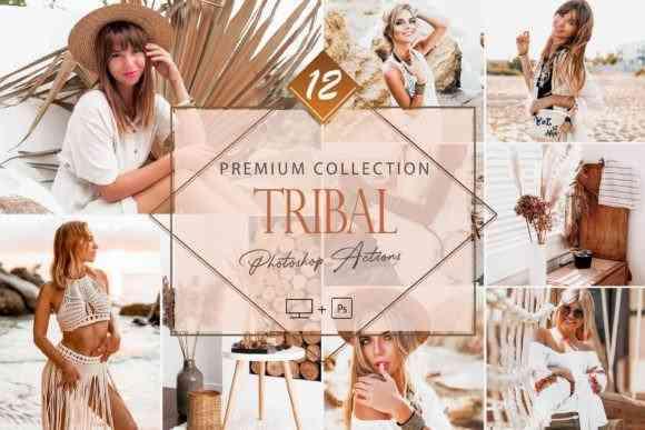 12 Photoshop Actions, Tribal Ps Action