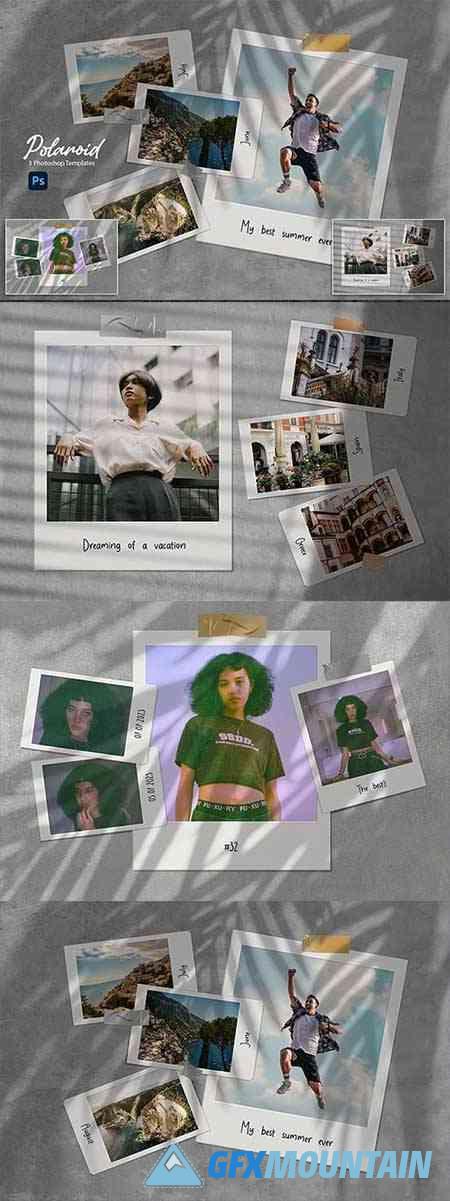  3 Polaroid Photo Templates
