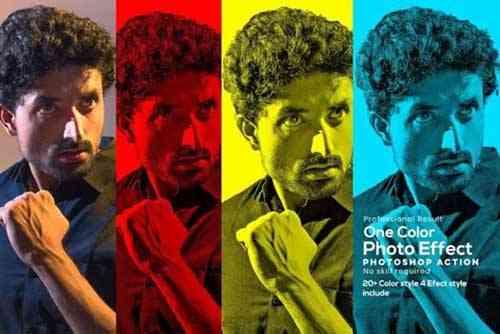 One Color Effect Photoshop Action