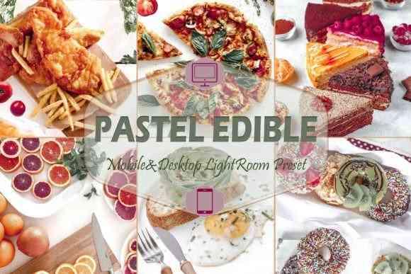 12 Pastel Edible Mobile & Desktop Lightroom Presets, Gourmet