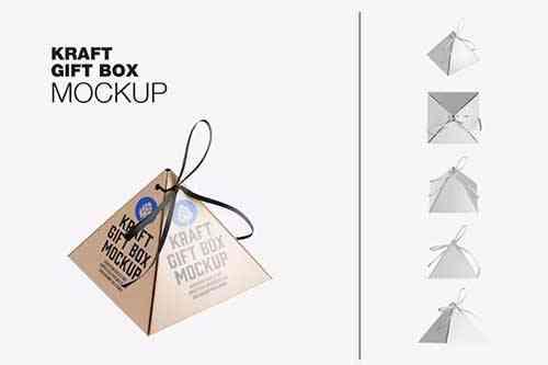Pyramid Gift Box Mockup