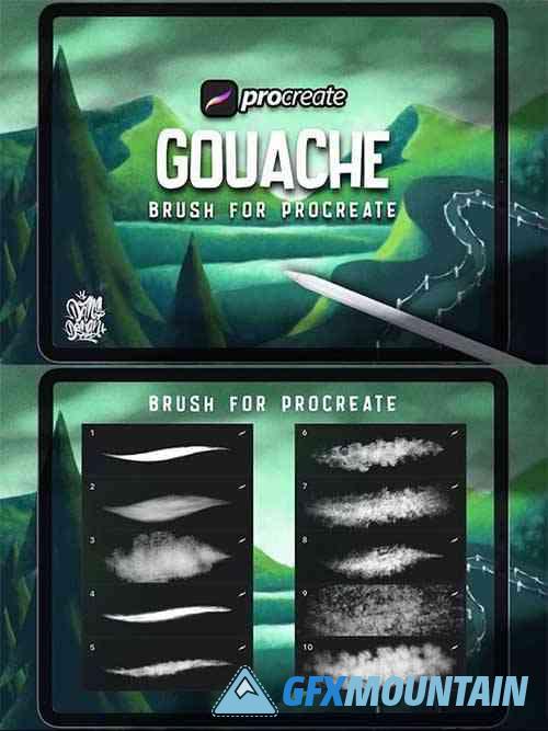 Dansdesign Gouache Procreate Brush
