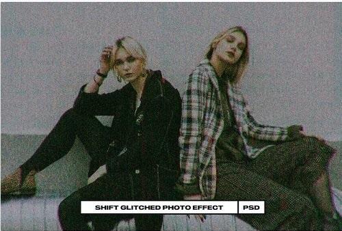 Shift Glitched Photo Effect
