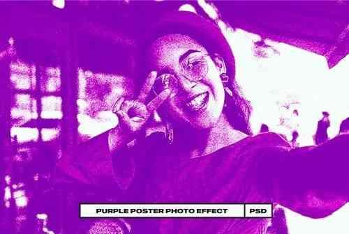 Purple Poster Photo Effect