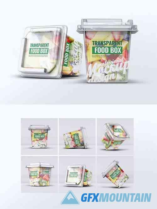 Transparent Food Box Mock-Up